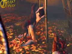 Babe and her dog having a rough sex animated beastiality
